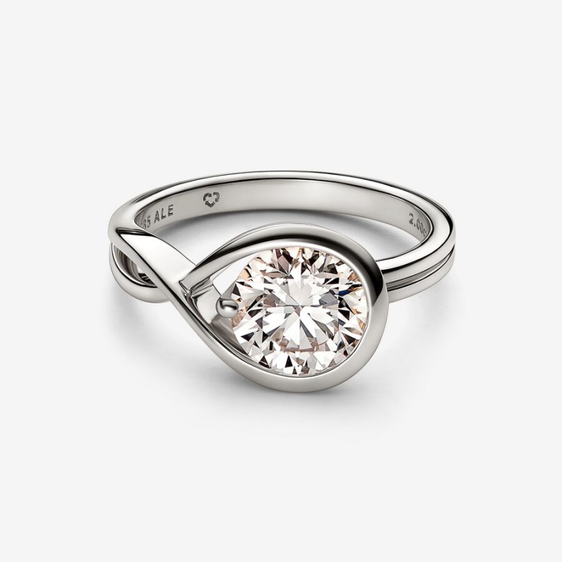 White Gold Pandora Brilliance 2.00 ct tw Diamond Rings | 825-EWOMPU