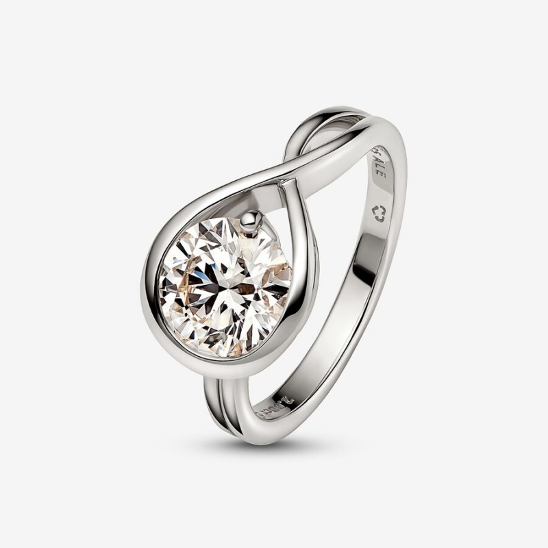 White Gold Pandora Brilliance 2.00 ct tw Lab-Created Diamond Rings | 152-BHAMGV