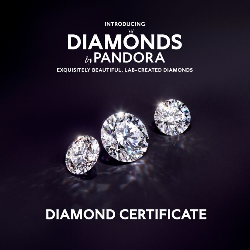 White Gold Pandora Brilliance Lab-created 0.25 ct tw Diamond Bangle Bangles | 784-DKBXPV